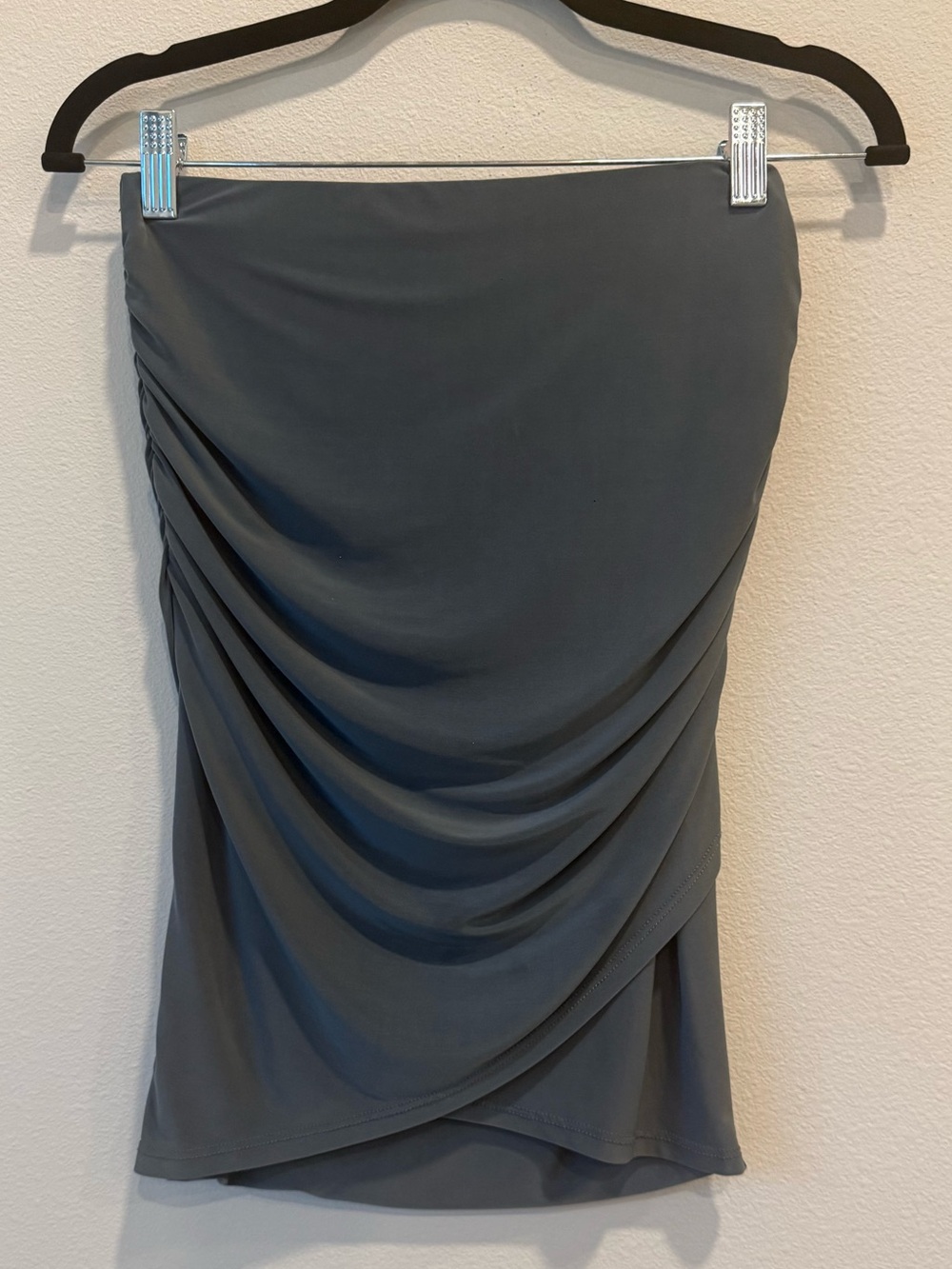 bebe Ruched Draped Mini Skirt